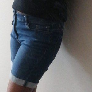 RASUCO ROLLED HEM JEANS SHORTS